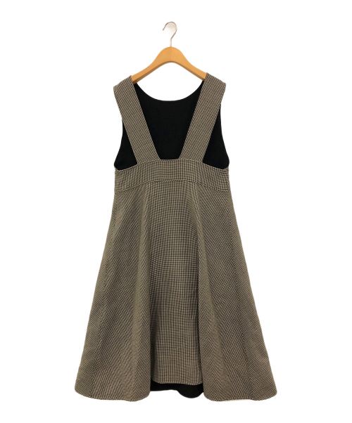 TOMORROW LAND（トゥモローランド）TOMORROW LAND (トゥモローランド) ウールシルクガンクラブチェック ジャンパースカート ブラウン サイズ:36の古着・服飾アイテム