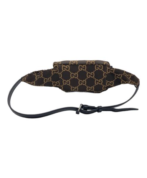 GUCCI（グッチ）GUCCI (グッチ) GGリサイクルポリエステル ラージ ベルトバッグ ブラウンの古着・服飾アイテム