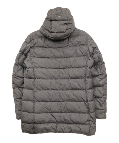 HERNO（ヘルノ）HERNO (ヘルノ) ウォーターレペレントナイロン 4ポケット ダウンフーディーコート グレー サイズ:48の古着・服飾アイテム