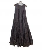 Spick and Spanスピック＆スパン）の古着「HYU100/ボイルティアードワンピース」｜ブラック