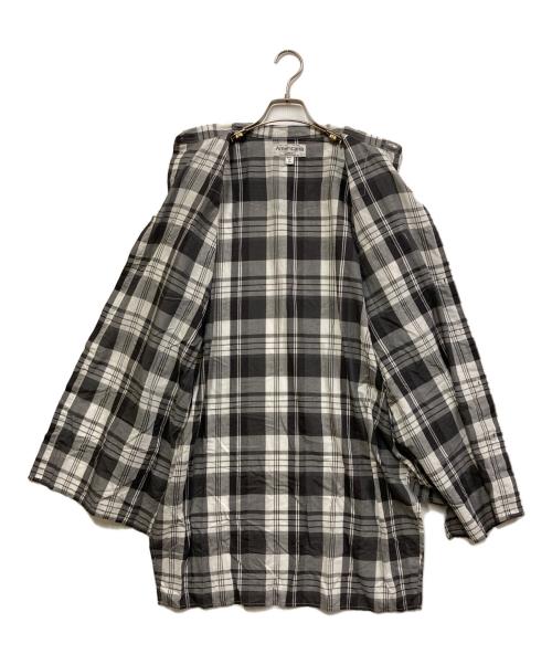 Americana（アメリカーナ）Americana (アメリカーナ) オーバーサイズチェックウエスタンシャツ グレー サイズ:FREEの古着・服飾アイテム