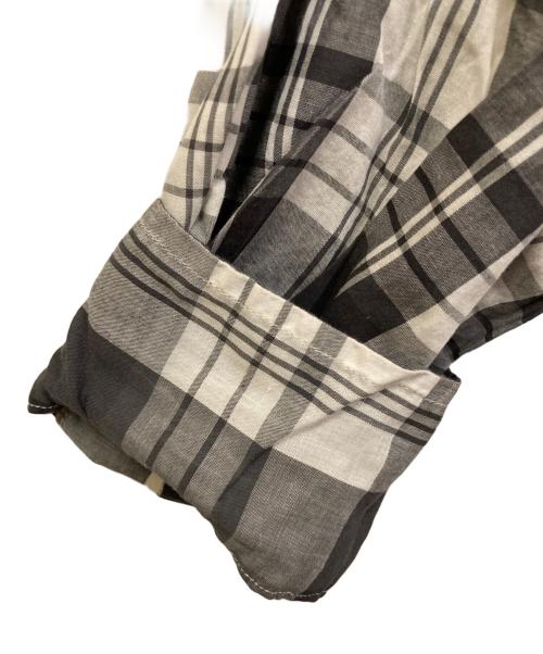 Americana（アメリカーナ）Americana (アメリカーナ) オーバーサイズチェックウエスタンシャツ グレー サイズ:FREEの古着・服飾アイテム