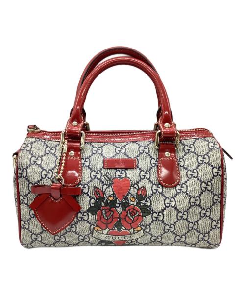 GUCCI（グッチ）GUCCI (グッチ) ミニボストンバッグ レッドの古着・服飾アイテム