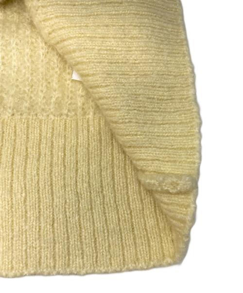 Mila Owen（ミラオーウェン）Mila Owen (ミラオーウェン) シェルボタン モヘア シャギー カーデ イエロー サイズ:FREEの古着・服飾アイテム