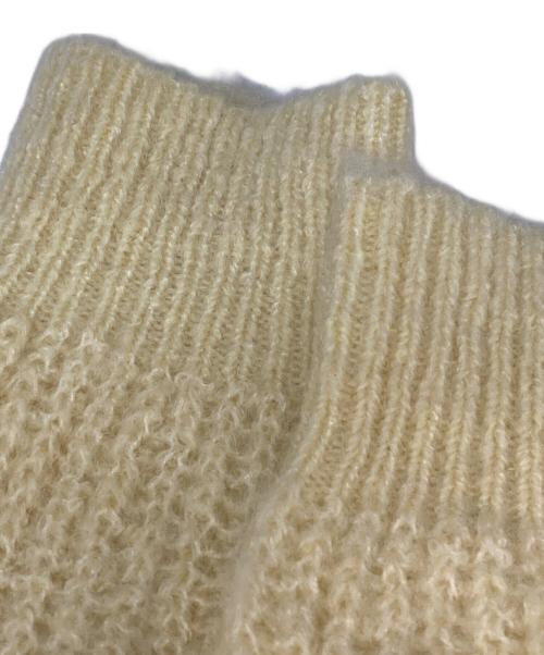 Mila Owen（ミラオーウェン）Mila Owen (ミラオーウェン) シェルボタン モヘア シャギー カーデ イエロー サイズ:FREEの古着・服飾アイテム