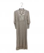 Snidelスナイデル）の古着「パフスリーブレースドレス」｜ベージュ