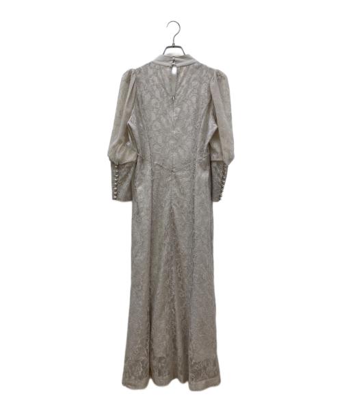 Snidel（スナイデル）Snidel (スナイデル) パフスリーブレースドレス ベージュ サイズ:1 未使用品の古着・服飾アイテム