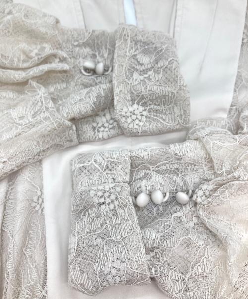 Snidel（スナイデル）Snidel (スナイデル) パフスリーブレースドレス ベージュ サイズ:1 未使用品の古着・服飾アイテム