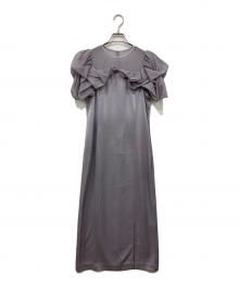 FRAY ID（フレイ アイディー）の古着「ラッフルデザインシアーコンビスリム」｜パープル