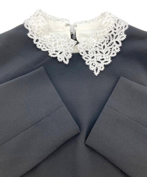 CELFORD（セルフォード）CELFORD (セルフォード) エンブロイダリーカラータイトワンピ ブラック×ホワイト サイズ:34 未使用品の古着・服飾アイテム