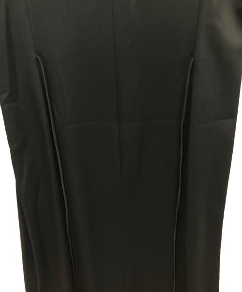 FRAY ID（フレイ アイディー）FRAY ID (フレイ アイディー) ラッフルデザインシアーコンビスリムドレス ブラック×ホワイト サイズ:1 未使用品の古着・服飾アイテム