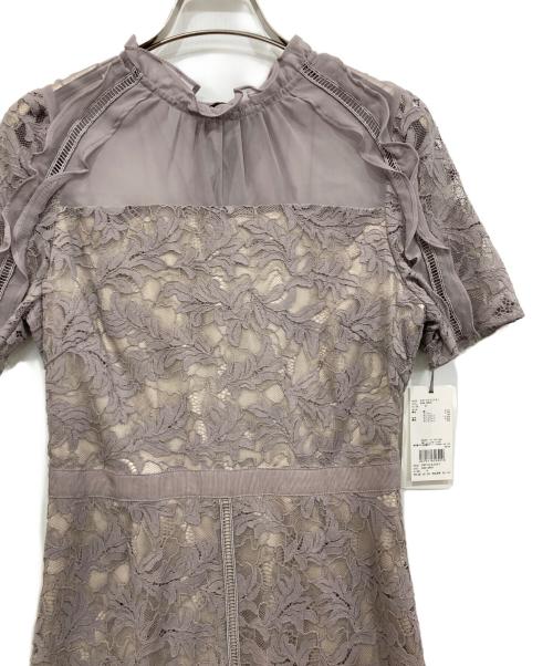 Snidel（スナイデル）Snidel (スナイデル) シフォン フリル レース ドレス グレーの古着・服飾アイテム
