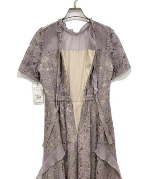 Snidel（スナイデル）Snidel (スナイデル) シフォン フリル レース ドレス グレーの古着・服飾アイテム