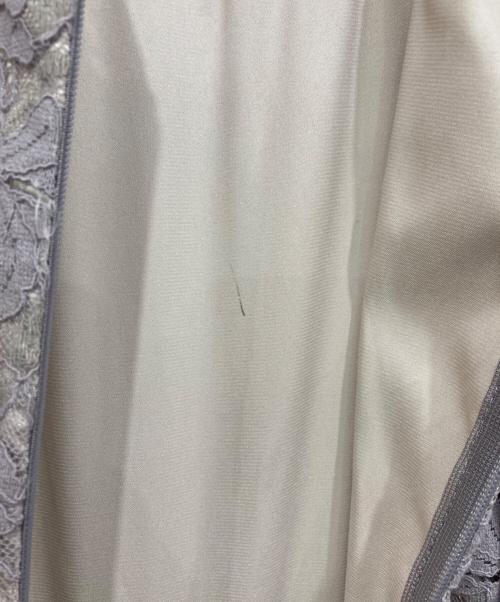 Snidel（スナイデル）Snidel (スナイデル) シフォン フリル レース ドレス グレーの古着・服飾アイテム