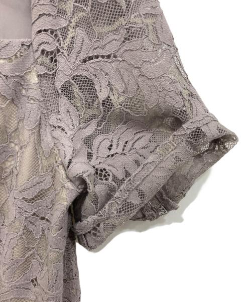 Snidel（スナイデル）Snidel (スナイデル) シフォン フリル レース ドレス グレーの古着・服飾アイテム