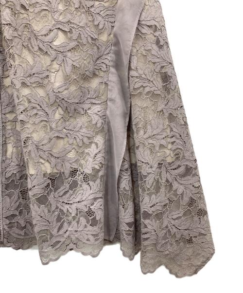 Snidel（スナイデル）Snidel (スナイデル) シフォン フリル レース ドレス グレーの古着・服飾アイテム