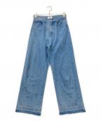 M TO Rムウトアール）の古着「BIJOU STRAIGHT DENIM」｜ブルー