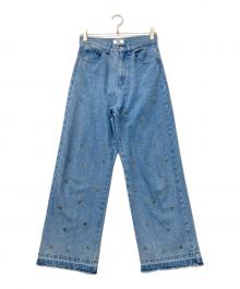 M TO R（ムウトアール）の古着「BIJOU STRAIGHT DENIM」｜ブルー