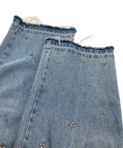 M TO R（ムウトアール）M TO R (ムウトアール) BIJOU STRAIGHT DENIM ブルー サイズ:38の古着・服飾アイテム