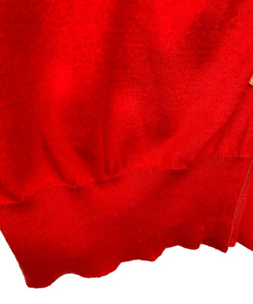 ERIKA CAVALLINI semi-couture（エリカ カヴァリーニ セミクチュール）ERIKA CAVALLINI semi-couture (エリカ カヴァリーニ セミクチュール) ニットカーディガン レッド サイズ:Lの古着・服飾アイテム