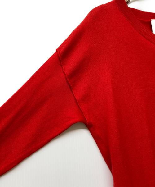 ERIKA CAVALLINI semi-couture（エリカ カヴァリーニ セミクチュール）ERIKA CAVALLINI semi-couture (エリカ カヴァリーニ セミクチュール) ニットカーディガン レッド サイズ:Lの古着・服飾アイテム