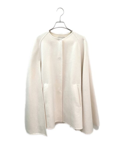 LE PHIL（ル フィル）LE PHIL (ル フィル) ピュアカシミヤケープ ホワイト サイズ:FREEの古着・服飾アイテム