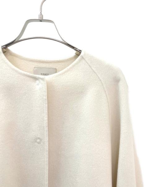 LE PHIL（ル フィル）LE PHIL (ル フィル) ピュアカシミヤケープ ホワイト サイズ:FREEの古着・服飾アイテム