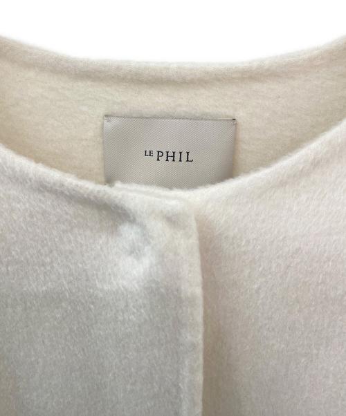 LE PHIL（ル フィル）LE PHIL (ル フィル) ピュアカシミヤケープ ホワイト サイズ:FREEの古着・服飾アイテム