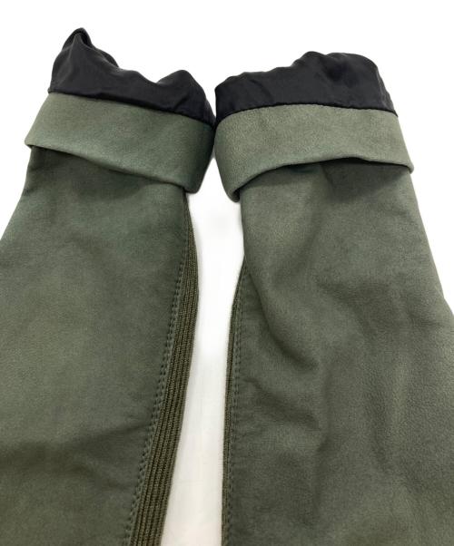 RICK OWENS（リックオウエンス）RICK OWENS (リックオウエンス) ラムレザー ローネックバイカージャケット グリーン サイズ:40の古着・服飾アイテム