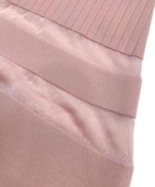 Pinky & Dianne（ピンキーアンドダイアン）Pinky & Dianne (ピンキーアンドダイアン) シアーコンビニットワンピース ピンク サイズ:SIZE 38の古着・服飾アイテム