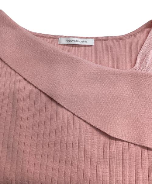 Pinky & Dianne（ピンキーアンドダイアン）Pinky & Dianne (ピンキーアンドダイアン) シアーコンビニットワンピース ピンク サイズ:SIZE 38の古着・服飾アイテム