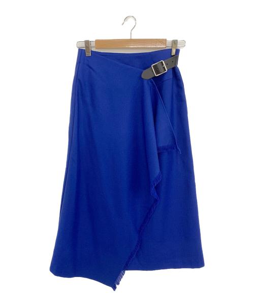 O'NEIL OF DUBLIN（オニールオブダブリン）O'NEIL OF DUBLIN (オニールオブダブリン) ラップスカート ブルー サイズ:ＳＩＺＥ８の古着・服飾アイテム
