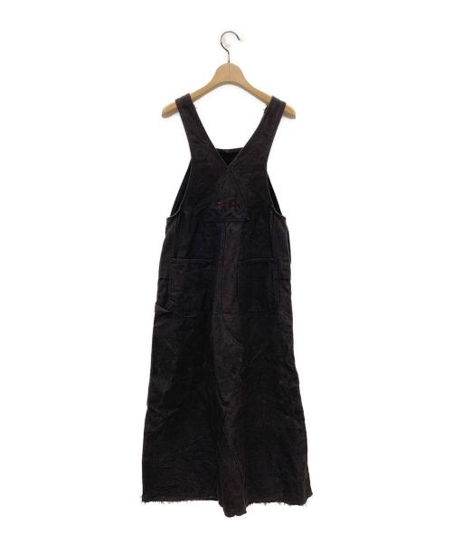 DEILY（デリー）DEILY (デリー)  LINEN CANVAS JUMPER DRESS ブラウン サイズ:00の古着・服飾アイテム
