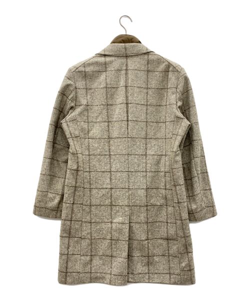 BOSS（ボス）BOSS (ボス) Hyde Wool Checked Stand Up Collar Coat（スタンドカラー コート） グレー サイズ:UK48の古着・服飾アイテム