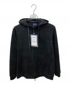 NICOLE CLUB FOR MENニコルクラブフォーメン）の古着「アラカルトスウェード調 ジップアップパーカー」｜ブラック