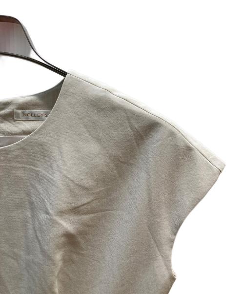 NOLLEY'S（ノーリーズ）NOLLEY'S (ノーリーズ) ウォッシャブルドライトロピカルフレアワンピース ベージュ サイズ:38の古着・服飾アイテム