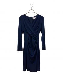 kay me（ケイミー）の古着「ギャザーワンピース」｜ネイビー