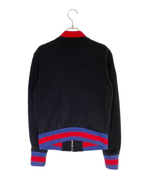 GUCCI（グッチ）GUCCI (グッチ) アングリーキャットワッペン スタジャン ブラック×レッド サイズ:46の古着・服飾アイテム