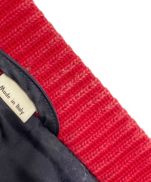 GUCCI（グッチ）GUCCI (グッチ) アングリーキャットワッペン スタジャン ブラック×レッド サイズ:46の古着・服飾アイテム
