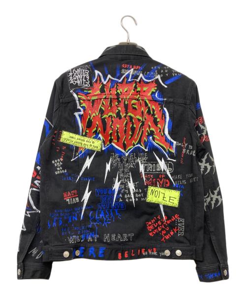 DIESEL（ディーゼル）DIESEL (ディーゼル) FEDEZ ペイントジャケット ブラック サイズ:S 未使用品の古着・服飾アイテム