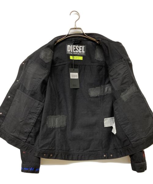 DIESEL（ディーゼル）DIESEL (ディーゼル) FEDEZ ペイントジャケット ブラック サイズ:S 未使用品の古着・服飾アイテム