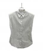 CLANEクラネ）の古着「SHOULDER PADDED SHIRT」｜ホワイト