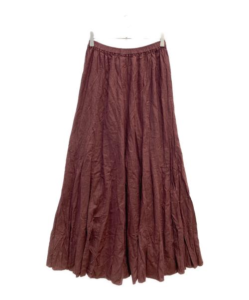 FRAMeWORK（フレームワーク）FRAMeWORK (フレームワーク) ピースダイ切替フレアスカート ブラウン サイズ:38の古着・服飾アイテム