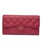 CHANELシャネル）の古着「3つ折り財布」｜ピンク