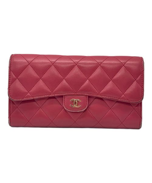 CHANEL（シャネル）CHANEL (シャネル) 3つ折り財布 ピンクの古着・服飾アイテム