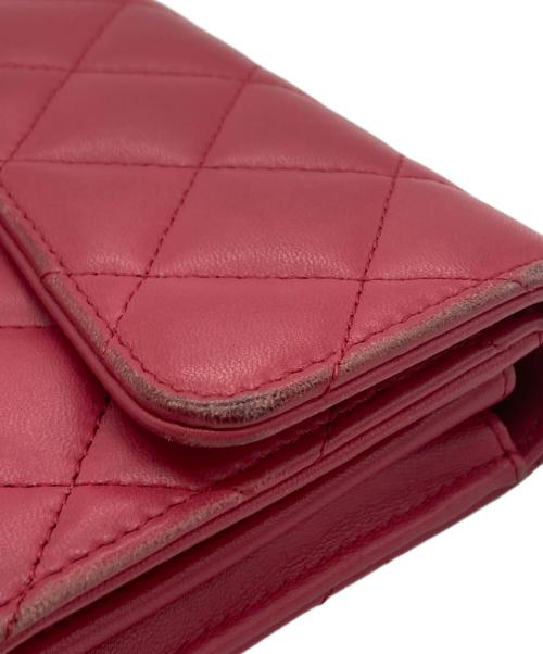 CHANEL（シャネル）CHANEL (シャネル) 3つ折り財布 ピンクの古着・服飾アイテム