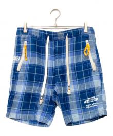 HORN GARMENT（ホーンガーメント）の古着「Never Flanel Shorts」｜ブルー
