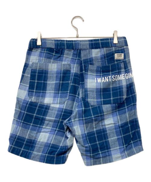 HORN GARMENT（ホーンガーメント）HORN GARMENT (ホーンガーメント) Never Flanel Shorts ブルー サイズ:46の古着・服飾アイテム