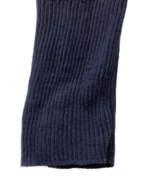 Maison Margiela（メゾンマルジェラ）Maison Margiela (メゾンマルジェラ) リネンボーダーカーディガン ネイビー×グリーン サイズ:Mの古着・服飾アイテム