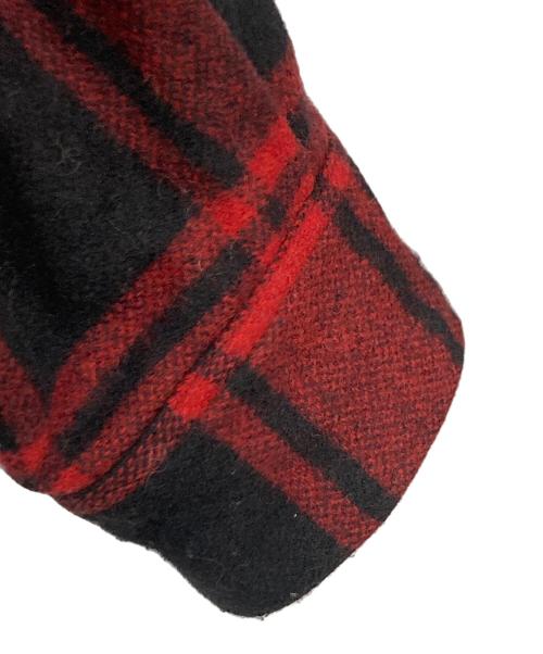 DSQUARED2（ディースクエアード）DSQUARED2 (ディースクエアード) 裏ボアチェック柄ジャケット レッド×ブラック サイズ:Ⅿの古着・服飾アイテム